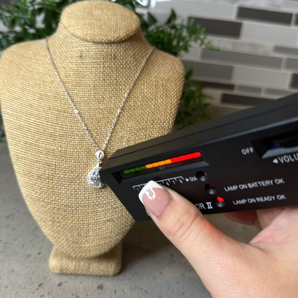MOISSANITE - #107 WLX-020 2.0 CTW Tear Drop Necklace - Picture 6 of 6
